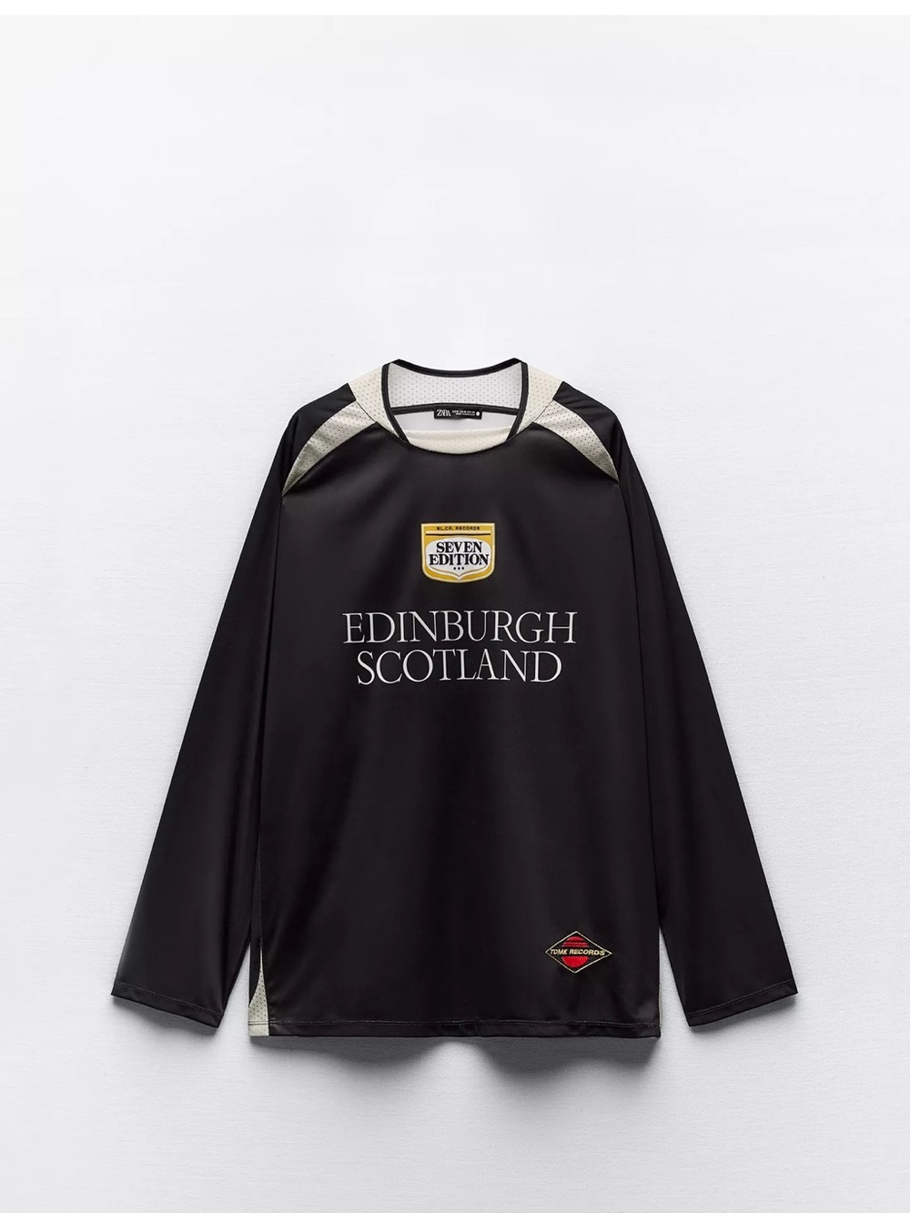 Edinburgh Scotland Black Long-Sleeve Top by Zara